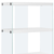 59" White Glass Four Tier Etagere Bookcase