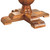 43" Brown Solid Wood Dining Table