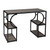 Wood and Iron Writing Desk with Storage - 808230103894