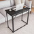 32" Black Wood and Stainless Steel Computer Desk