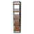 60" Brown Distressed Metal and Wood Five Tier Etagere Bookcase