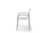 Set of Four Light Gray Steel Sling Outdoor Arm Chairs