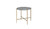 Homeroots Living Room 24" Round End Table, Champagne and Light Gray