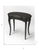 32" Black Solid Manufactured Wood Kidney Writing Desk