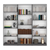 Bartow 3 Piece Living Room Set with 3 Bookcases