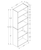 71" Gray Wood Adjustable Bookcase