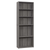 71" Gray Wood Adjustable Bookcase