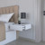 16" White Wood Nightstand
