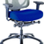 Blue and Black Adjustable Swivel Mesh Rolling Office Chair