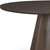 60" Brown Solid Wood Pedestal Base Round Top Dining Table