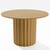 46" Natural Solid Wood Pedestal Base Round Top Dining Table