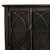 113" Black Distressed Solid Wood Sideboard with Six Glass Doors