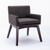 Small Modern Living Dining Room Accent Chairs Fabric Mid-Century Upholstered Side Seat Club Guest with Metal Legs 