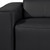 104" Black Top Grain Leather Reclining Metal USB Sofa