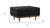 34" Walnut and Black Upholstery Storage Ottoman