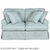 Sunset Trading Horizon Replacement Slipcover Only for T-Cushion Loveseat | Performance Fabric Washable Water-Resistant Stain-Proof | Ocean Blue