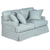 Sunset Trading Horizon Replacement Slipcover Only for T-Cushion Loveseat | Performance Fabric Washable Water-Resistant Stain-Proof | Ocean Blue