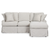 Sunset Trading Horizon Replacement Slipcover Only for T-Cushion Sectional Sofa with Chaise | Light Gray