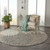 8’ Round Natural and Gray Indoor Outdoor Area Rug - 4512822799131