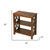 25" Brown Two Tier Standard Bookcase