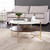 Homeroots Living Room 33" Brass Solid Manufactured Wood And Metal Round Coffee Table