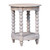 22" Brown Solid Wood and Wood End Table