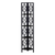 62" Black Metal Corner Bookcase