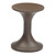 14" Dark Brown Faux Concrete Round Outdoor Side Table
