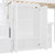 White Slat Wood Twin Loft Bed With Stairs And Desk And Drawers And Drawer