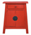 Sunset Trading Cottage Solid Wood Zen End Table | Distressed Red Nightstand | Fully Assembled Accent Cabinet