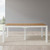 35" White Heavy Duty Plastic Folding Outdoor Dining Table with Umbrella Hole