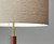 Homeroots Lighting Antique Brass Metal and Walnut Wood Table Lamp