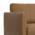 60" Brown Leather Sofa With Black Legs