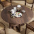 52" Walnut Wood Rounded Bar Table