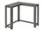 36" Gray Wood Corner Frame Console Table