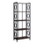 62" Espresso Metal Geometric Bookcase