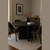 52" Dark Brown Solid Wood Cross Leg Base Round Top Dining Table