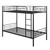 Black Twin Over Twin Metal Bunk Bed