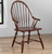 Sunset Trading Andrews Windsor Spindleback Dining Chair with Arms | Fully Assembled Kitchen Armchair| Modern Farmhouse Minimalist Country Cottage