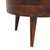 32" Chestnut Solid Wood Round Coffee Table With Two Drawers