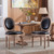 Upholstered French Dining Chair with rubber legs PU leather