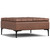 36" Black and Brown Upholstery Storage Ottoman