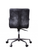 24" X 25" X 36" Vintage Black Top Grain Leather Aluminum Metal Upholstered (Seat) Casters Engineered Wood Executive Office Chair