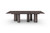108" Brown Marble and Stainless Steel Dining Table