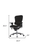 Black Adjustable Swivel Fabric Rolling Office Chair