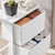 Set of Two 20" White Iron and Wood Two Drawer Nightstand