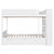 White Full Over Full Wood Bunk Bed With Drawers And Storage