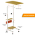 C Side Table 3-Tier Laptop Desk 