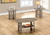 Homeroots Living Room Dark Taupe Table Set 3-Piece Set
