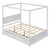 White Wood Full Bed Frame